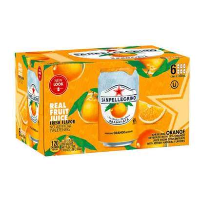 San Pellegrino Aranciata Orange 330ml Can (Pack of 24) 12516073