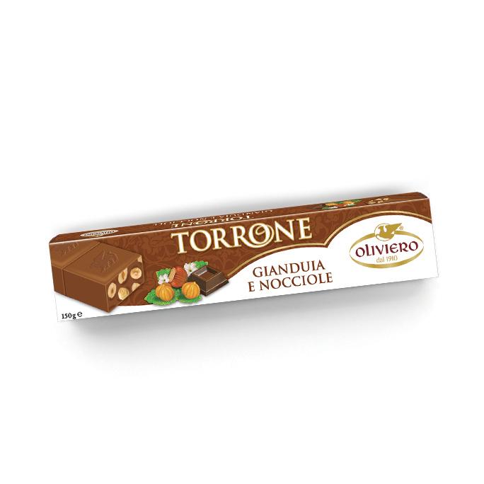 Oliviero Torrone Gianduia Nocciole Nougat Bar, 150g